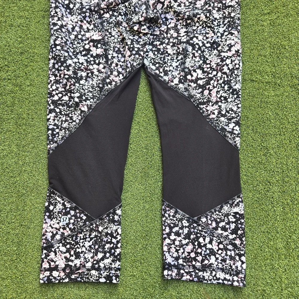 Lululemon Leggings Women's Size 6 Floral Pace Rival Crop